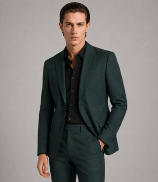 Shop Men's Cotton Textured Dark Green 2 Piece Suit - Suit Heritage