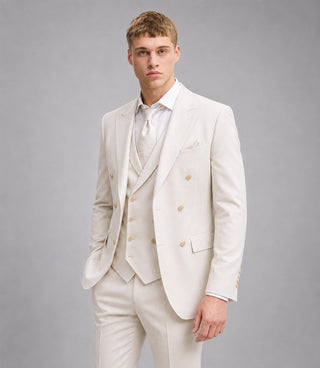 Shop Men's Cream Double Breasted Wedding 3 Piece Suit  -  Suit Heritage