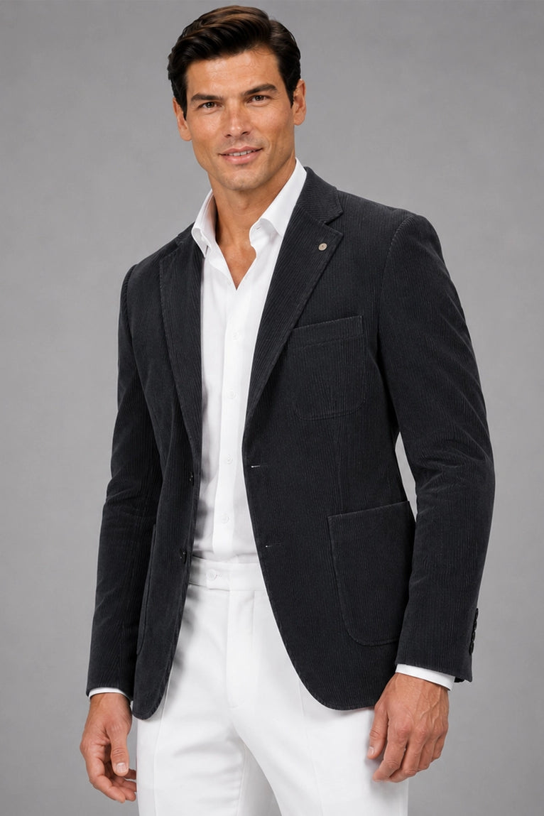 Shop Men's Dark Grey Corduroy 2 Piece Suit - Suit Heritage