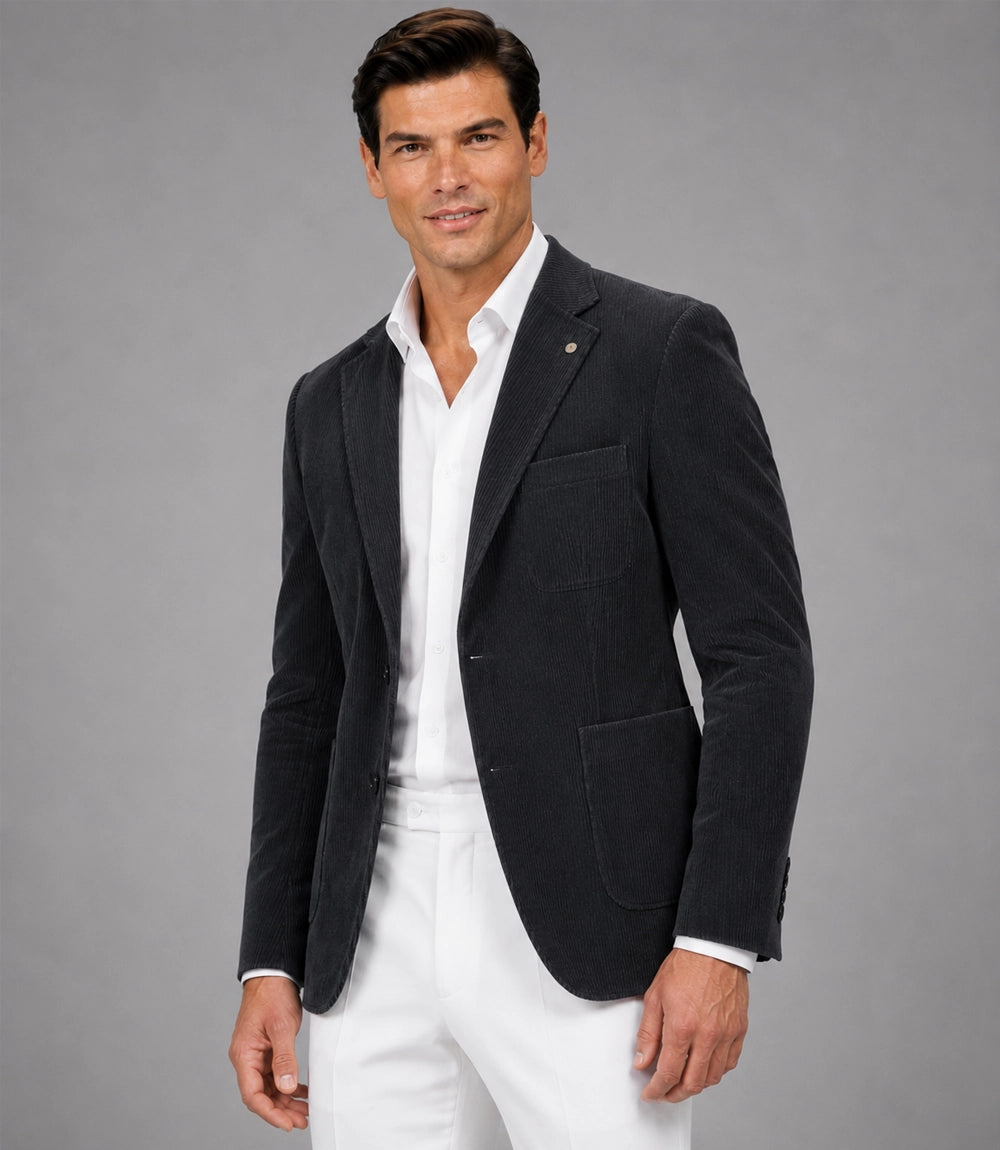 Shop Men's Dark Grey Corduroy 2 Piece Suit - Suit Heritage