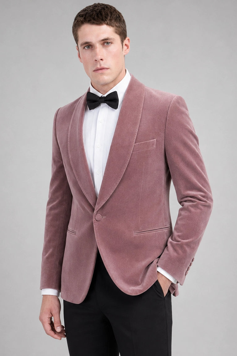 Shop Men's Dusty Pink Velvet Tuxedo -  Suit Heritage
