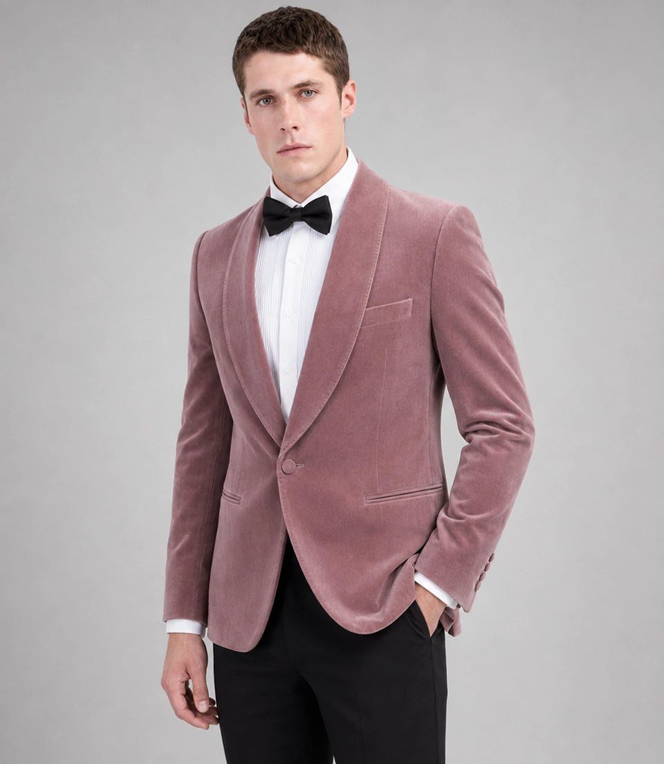 Shop Men's Dusty Pink Velvet Tuxedo -  Suit Heritage