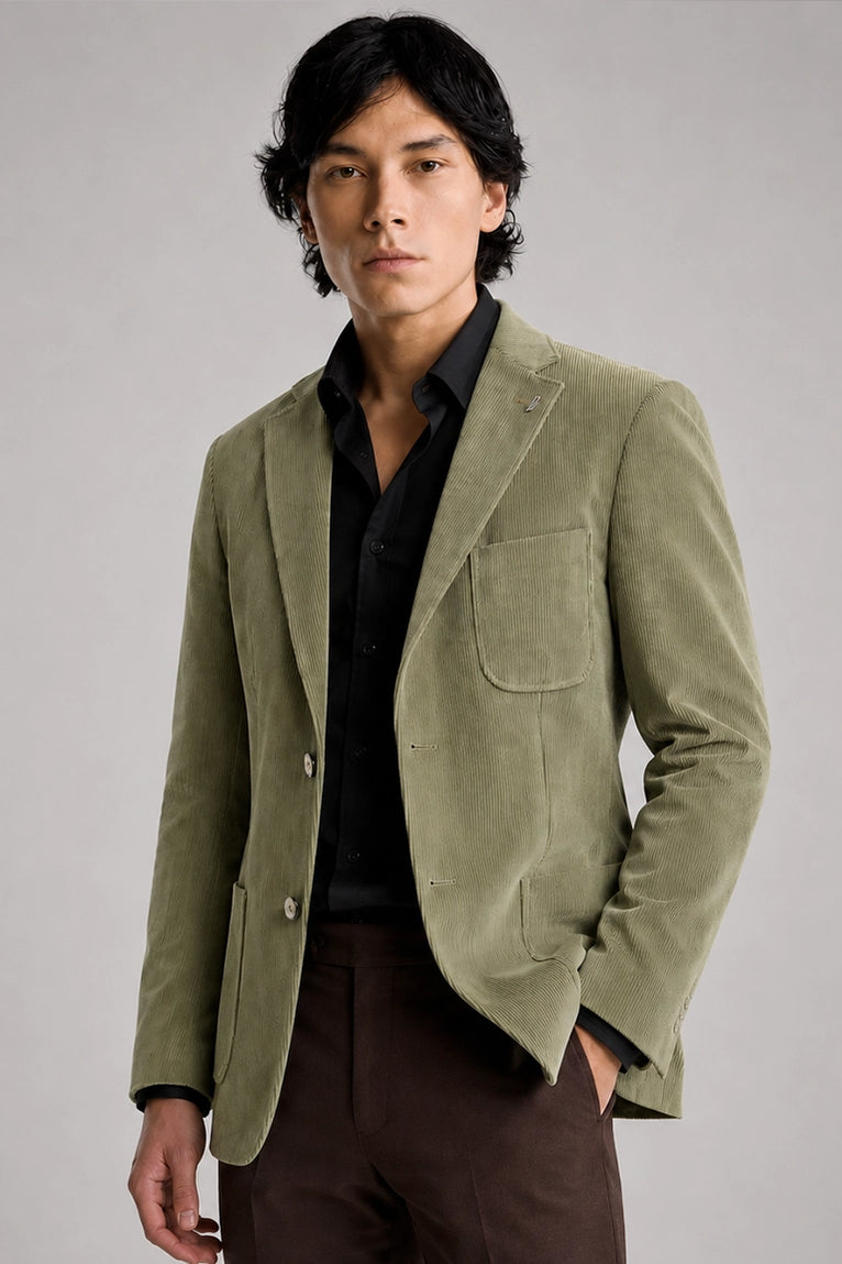 Shop Men's Green Corduroy 2 Piece Suit - Suit Heritage