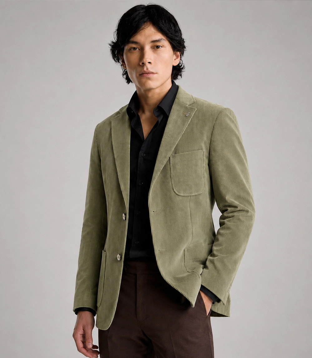 Shop Men's Green Corduroy 2 Piece Suit - Suit Heritage