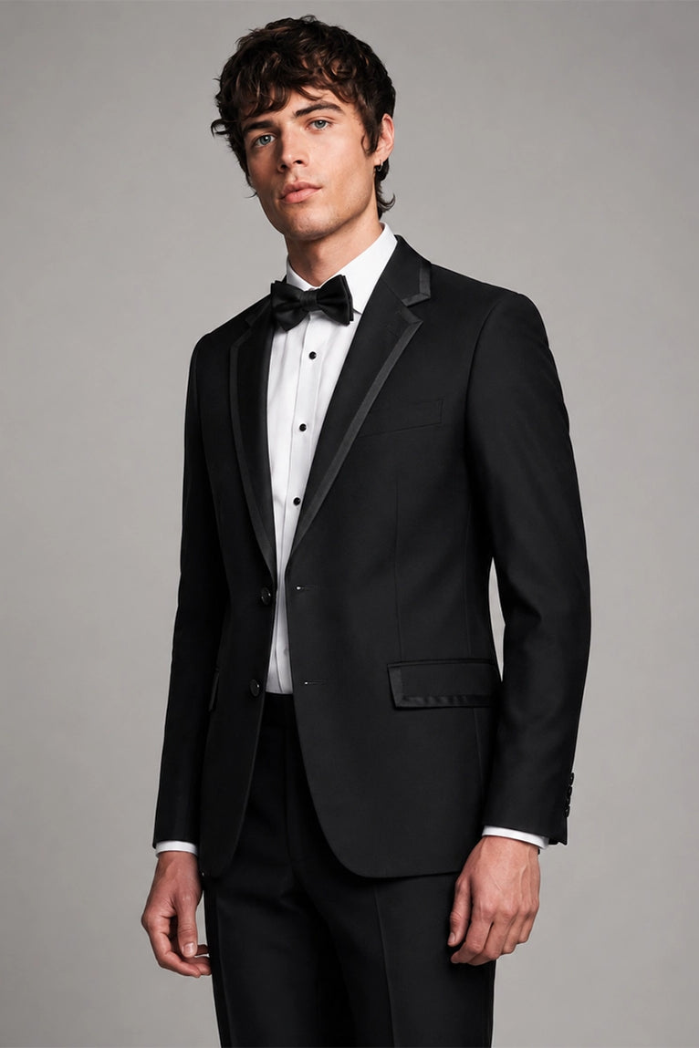 Shop Men's Grosgrain Black Tuxedo - Suit Heritage