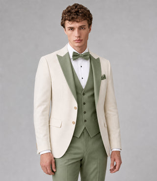 Shop Men's Ivory And Sage Green Wedding Tuxedo - Suit Heritage