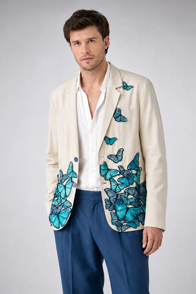 Shop Men's LE MORPHO Hand Embroidered Suit - Suit Heitage