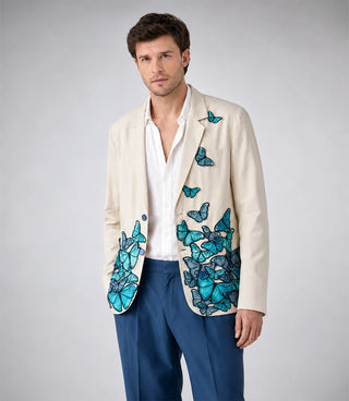 Shop Men's LE MORPHO Hand Embroidered Suit - Suit Heitage