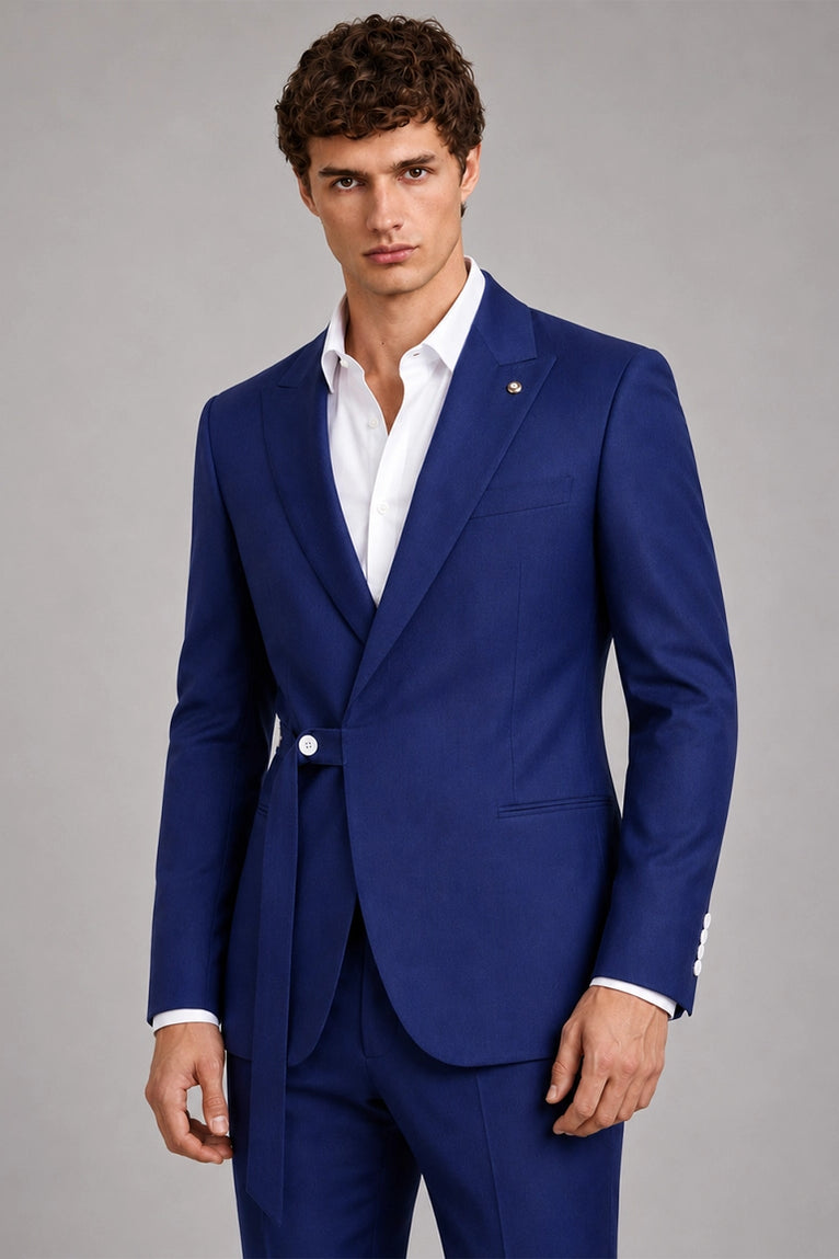 Shop  Men's Navy Blue Wedding Suit 2 Piece  -  Suit Heritage
