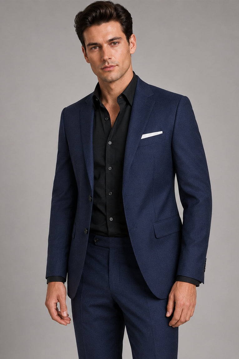 Shop Men's Navy Solid 2 Piece Suit - Suit Heritage