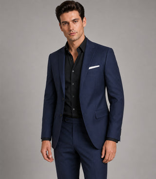 Shop Men's Navy Solid 2 Piece Suit - Suit Heritage