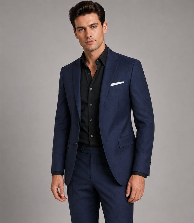 Shop Men's Navy Solid 2 Piece Suit - Suit Heritage
