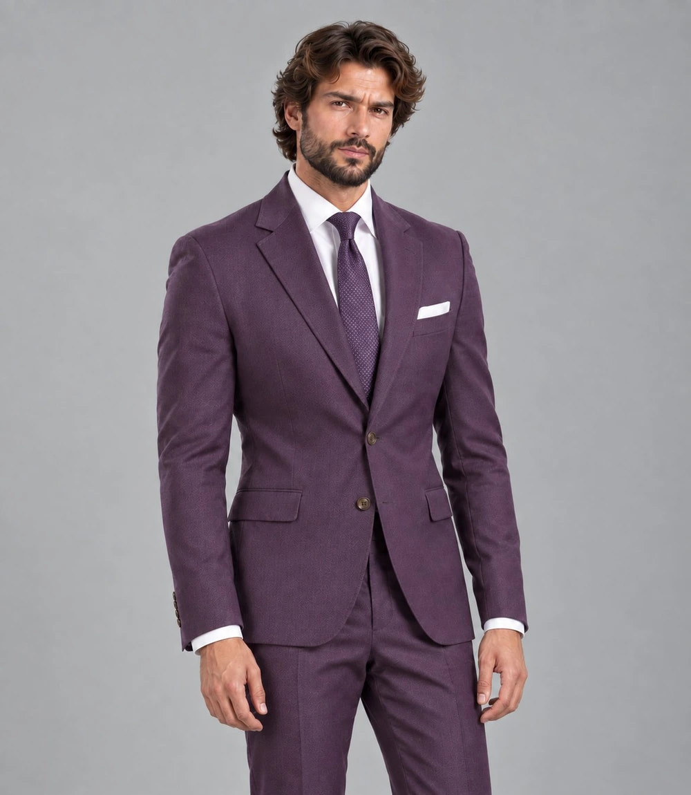 Shop Men's Purple Single Breasted Suit -  Suit Heritage