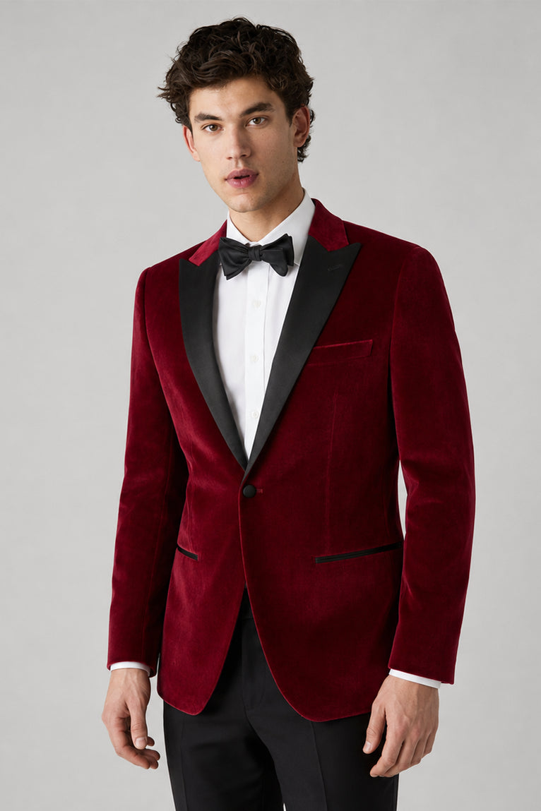 Shop Men’s Red Velvet Tuxedo - Suit Heritage