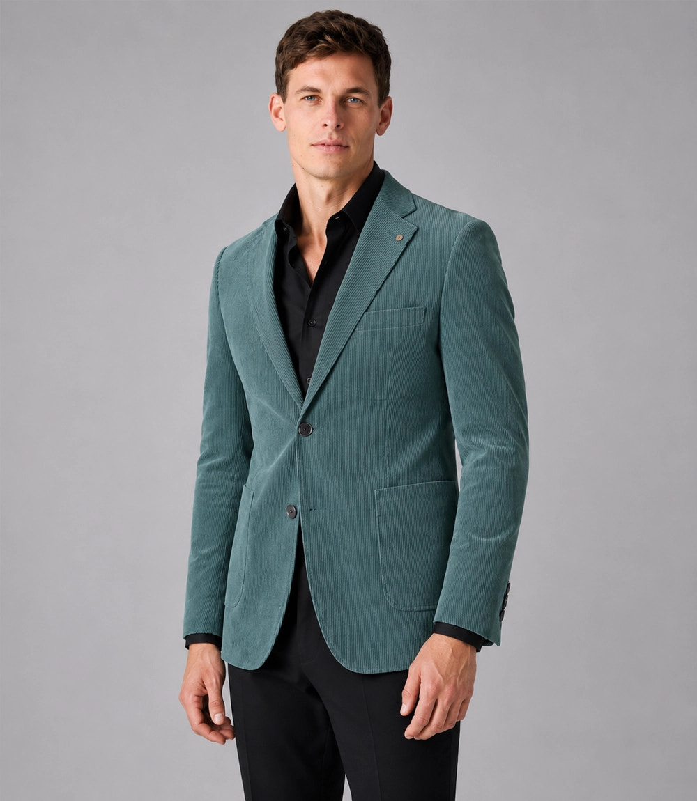 Shop Men's Sea Green Corduroy 2 Piece Suit - Suit Heritage