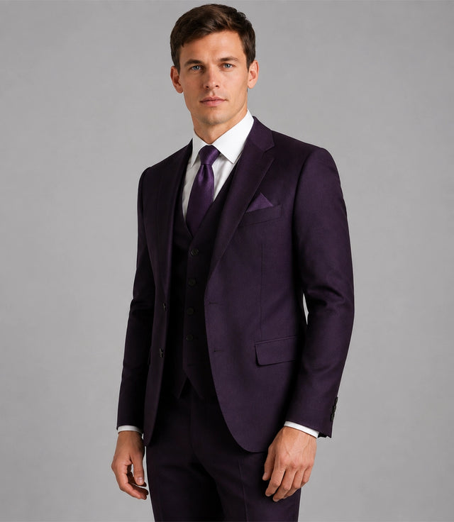 Shop Men's Tailored Purple Wedding 3 Piece Suit - Suit Heritage