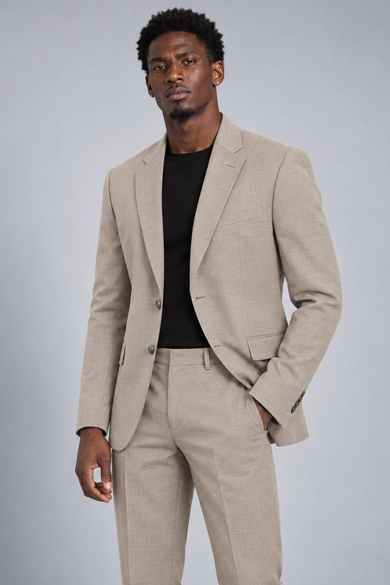 Shop Men's Taupe Solid Casual Suit  -  Suit Heritage