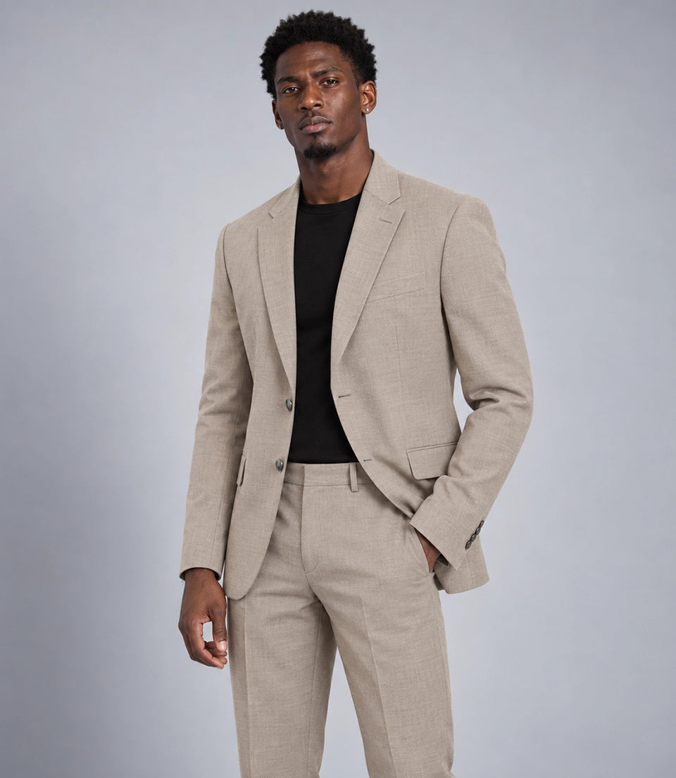 Shop Men's Taupe Solid Casual Suit  -  Suit Heritage