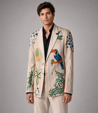 Men's Tropical Hand Embroidered Suit - Suit Heritage