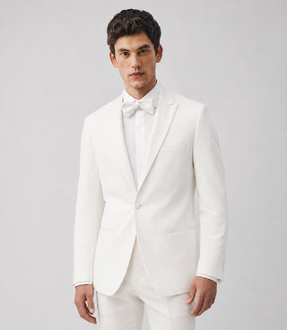 Shop Men's White Terry Rayon Formal Tuxedo - Suit Heritage