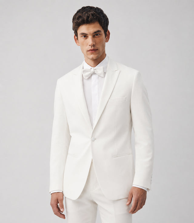 Shop Men's White Terry Rayon Formal Tuxedo - Suit Heritage