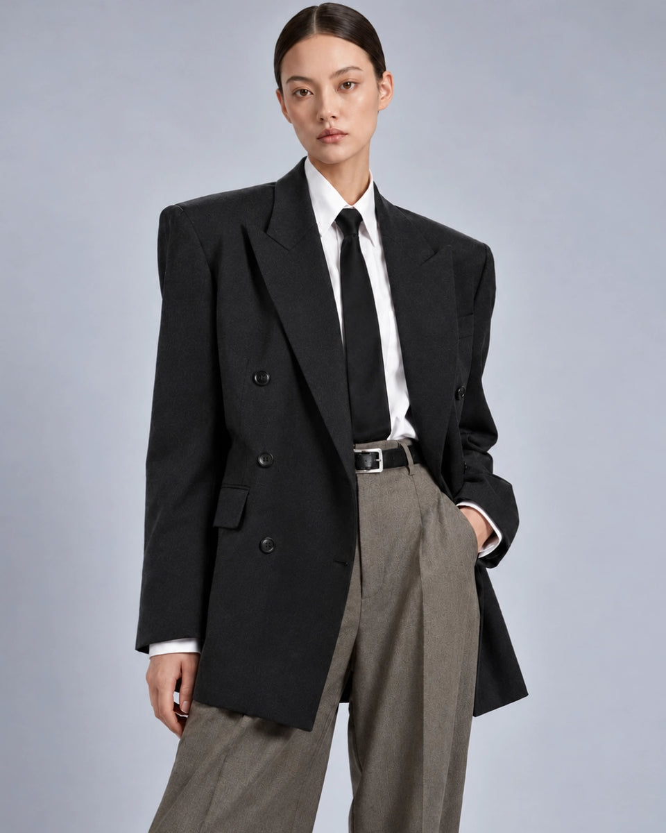 Shop Women's Charcoal Black Oversized Suit -  Suit Heritage