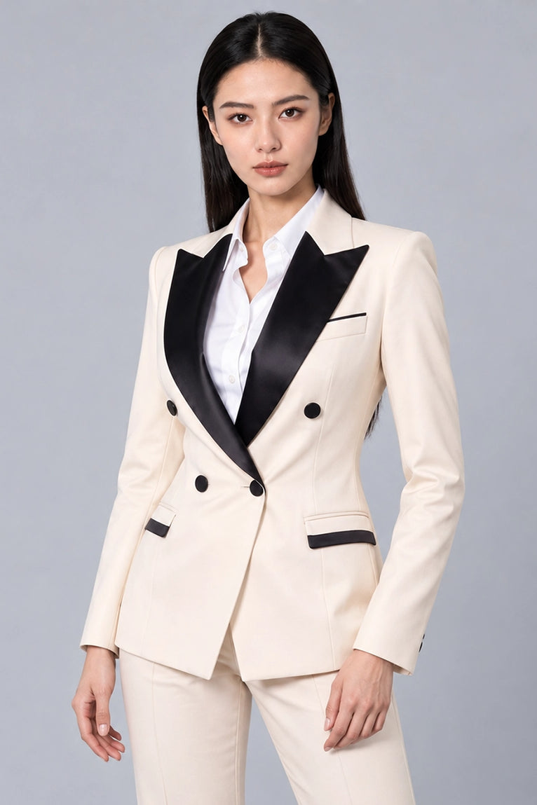 Shop Women's Ivory Peak Lapel Formal Tuxedo -  Suit Heritage