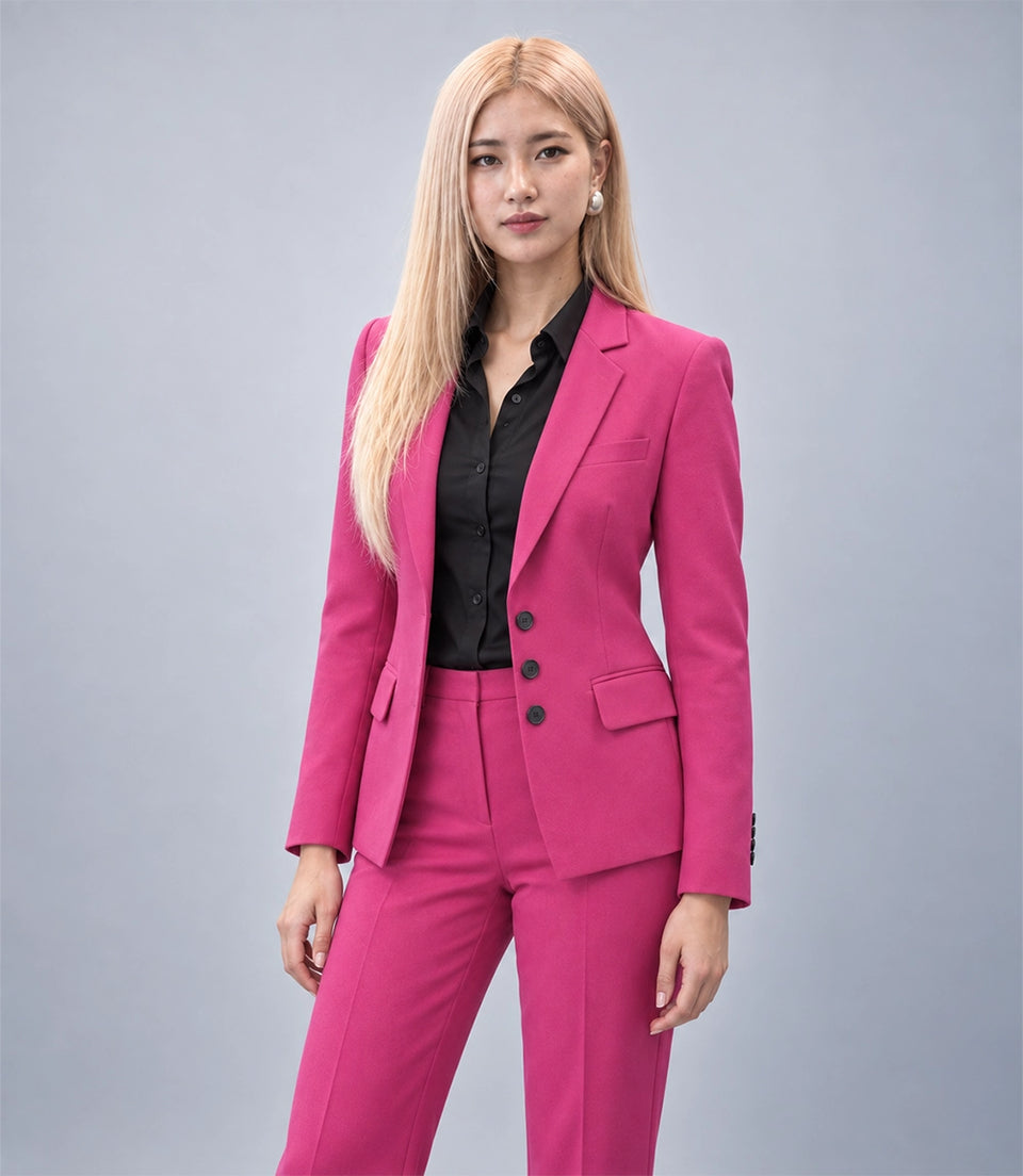 Shop Women's Pink Wool Blend 2 Piece Suit - Suit Heritage