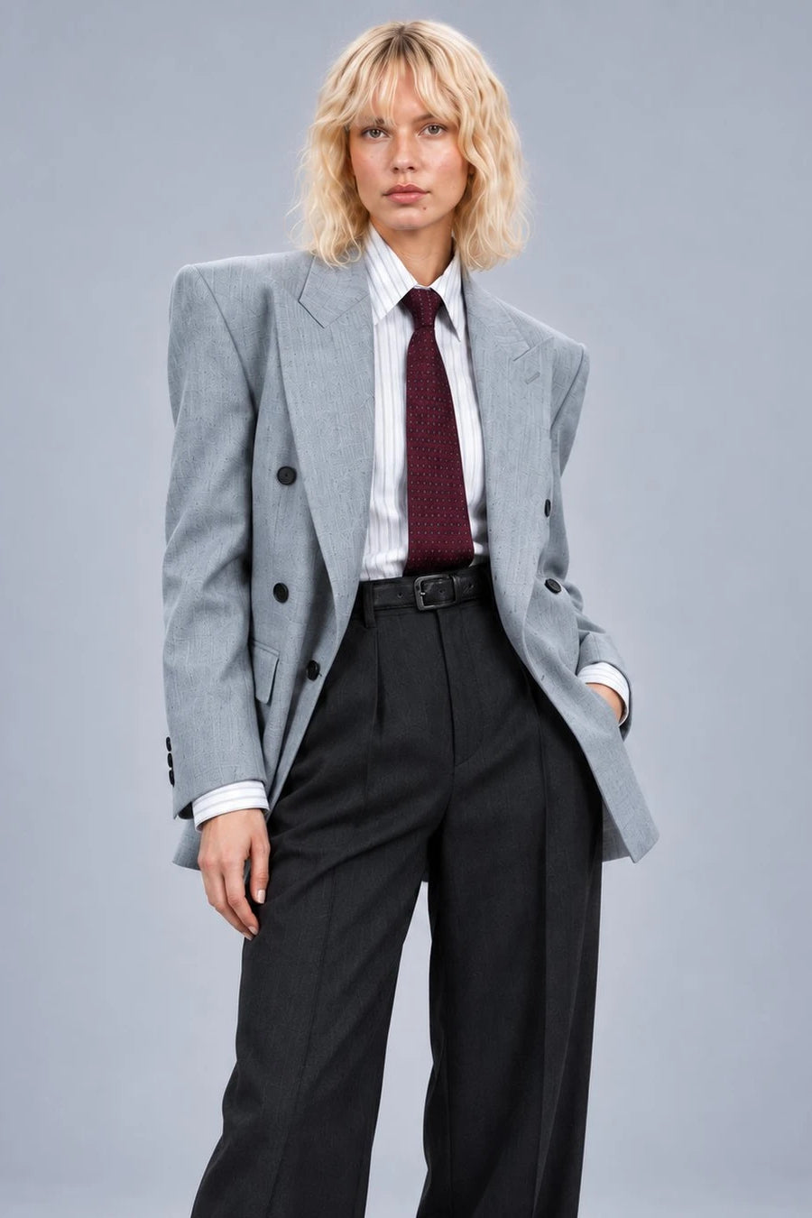 Shop Women's Powder Blue Relaxed Fit Suit -  Suit Heritage