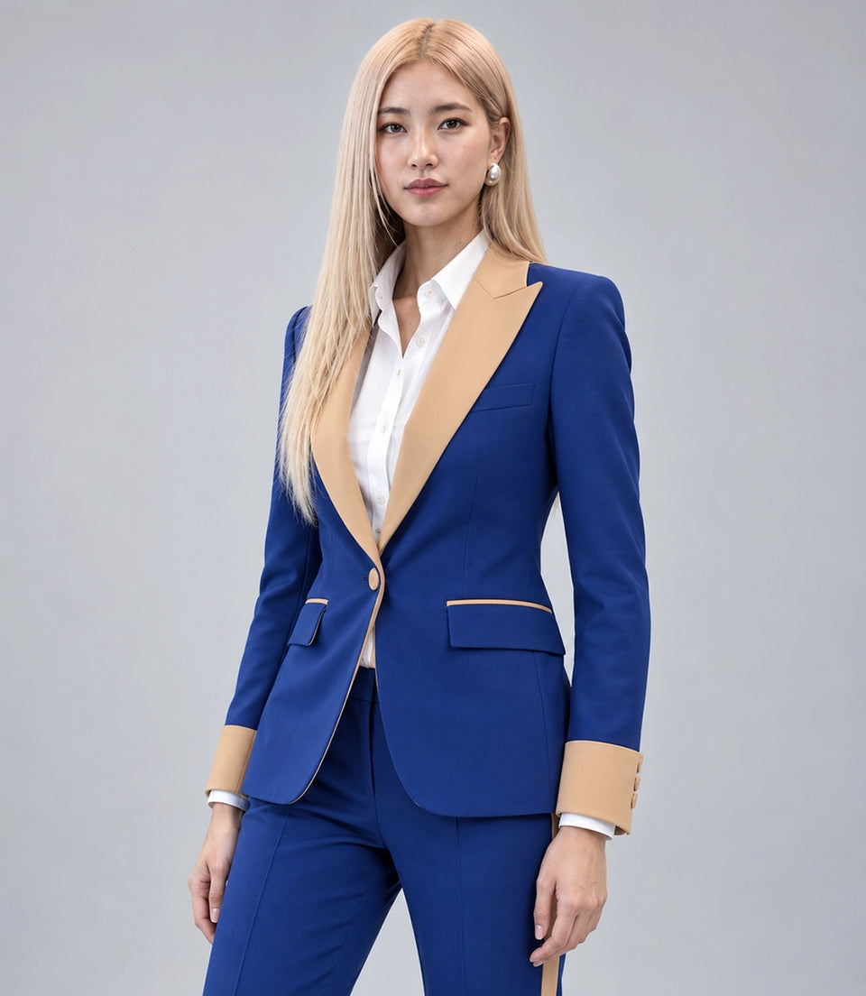 Shop Women's Slim Fit Royal Blue Tuxedo -  Suit Heritage