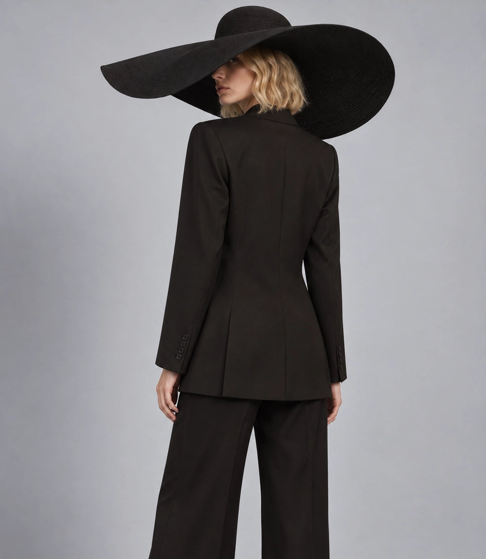 Women's Black Baggy Suit Back  -  Suit Heritage
