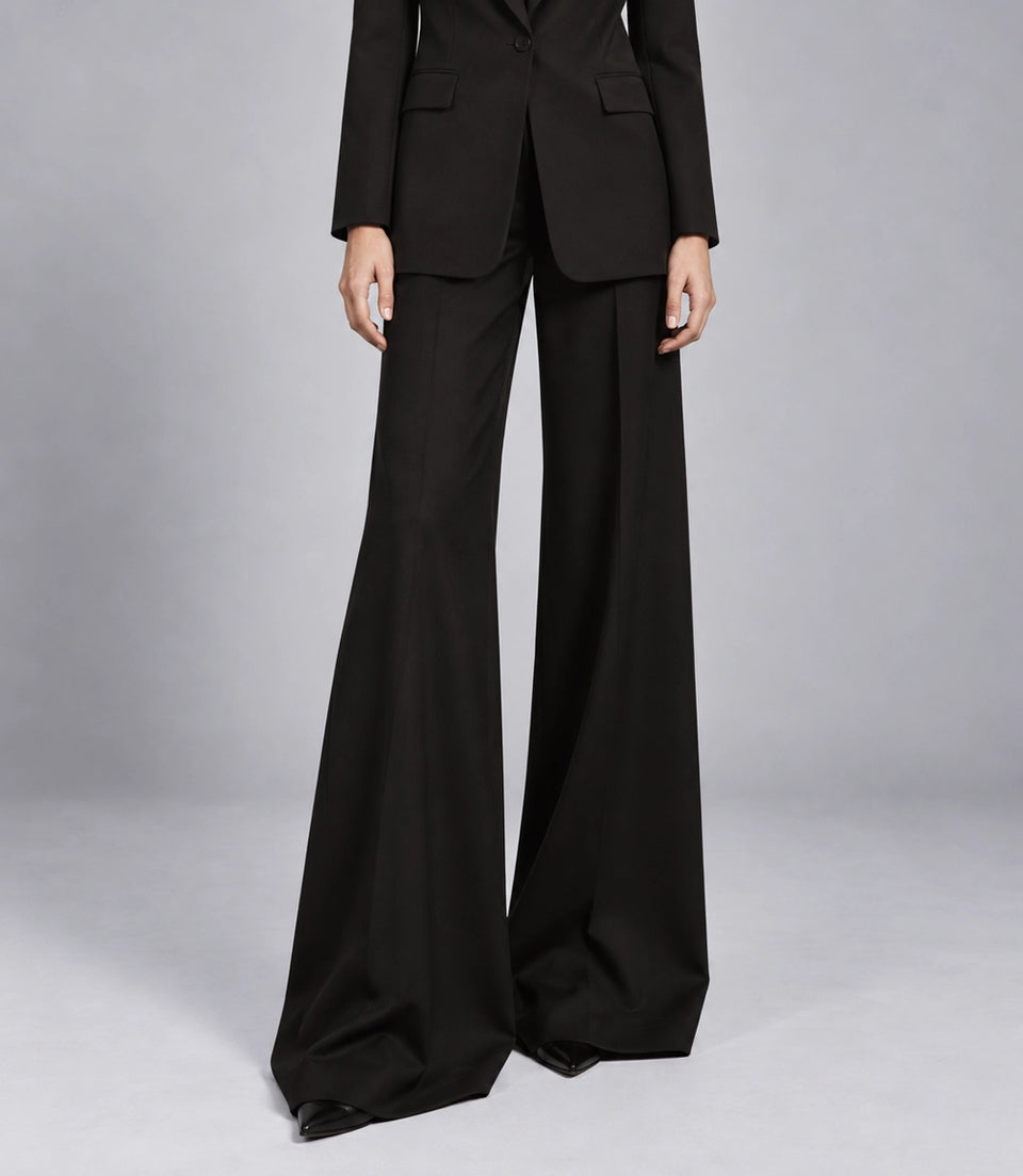 Women's Black Loose Fit Suit Pant  -  Suit Heritage
