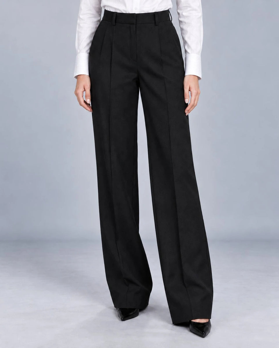 Women's Black Oversized Tailored Pantsuit Pant -  Suit Heritage