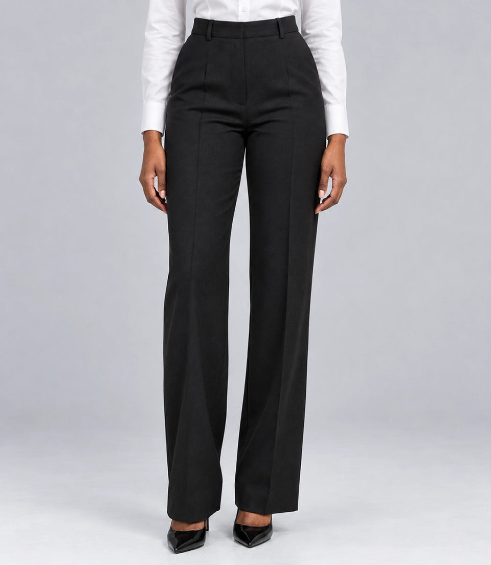 Women's Black Shawl Lapel Tuxedo Pant  -  Suit Heritage