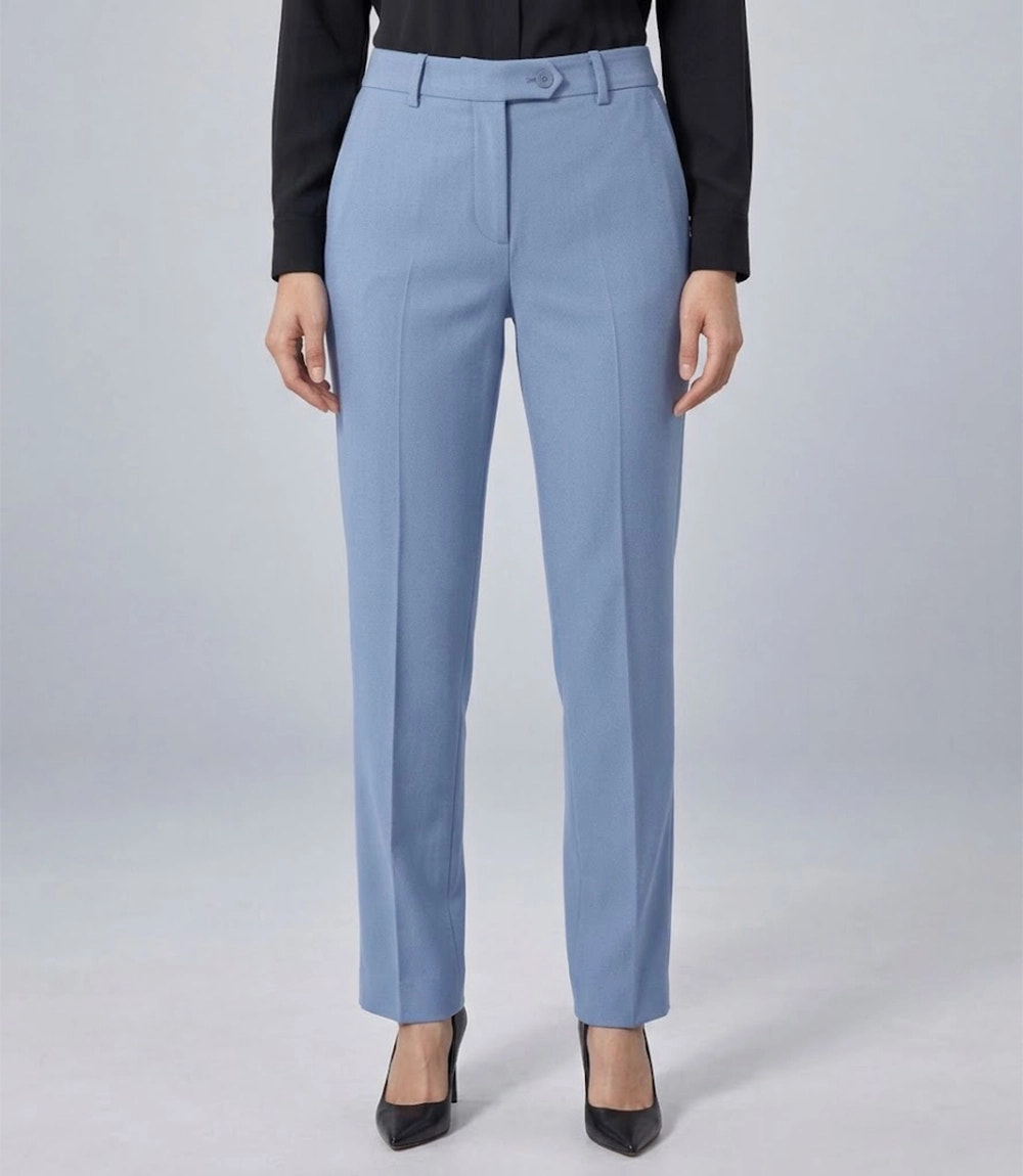 Women's Blue Double Breasted 2 Piece Suit Pant - Suit Heritage