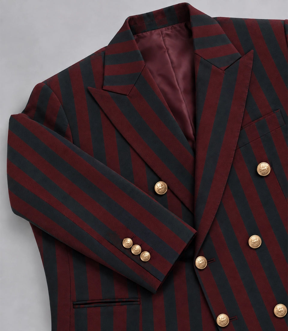 Women's Double Breasted Wool Overcoat Blazer - Suit Heritage