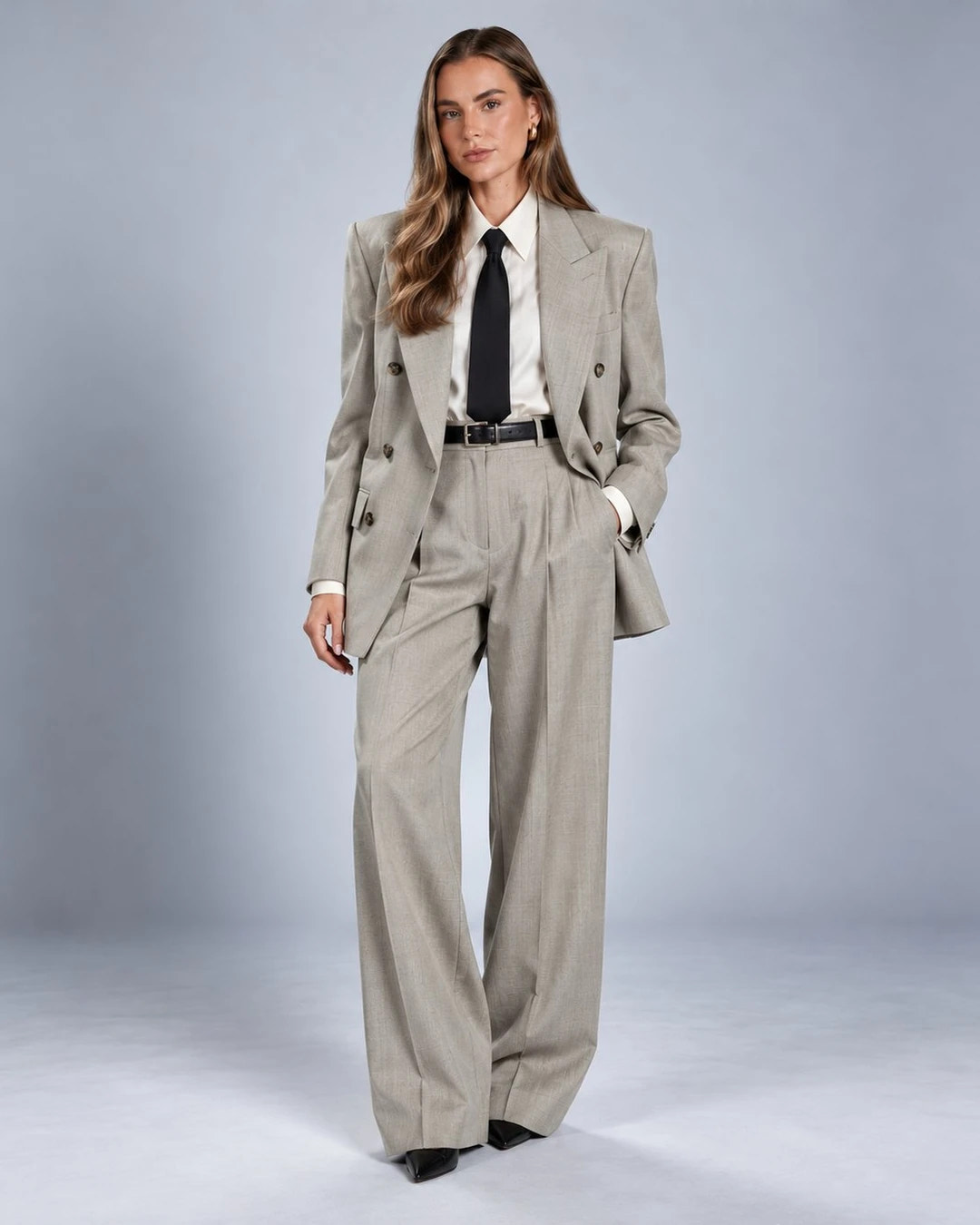 Women's Greige oversized Suit -  Suit Heritage