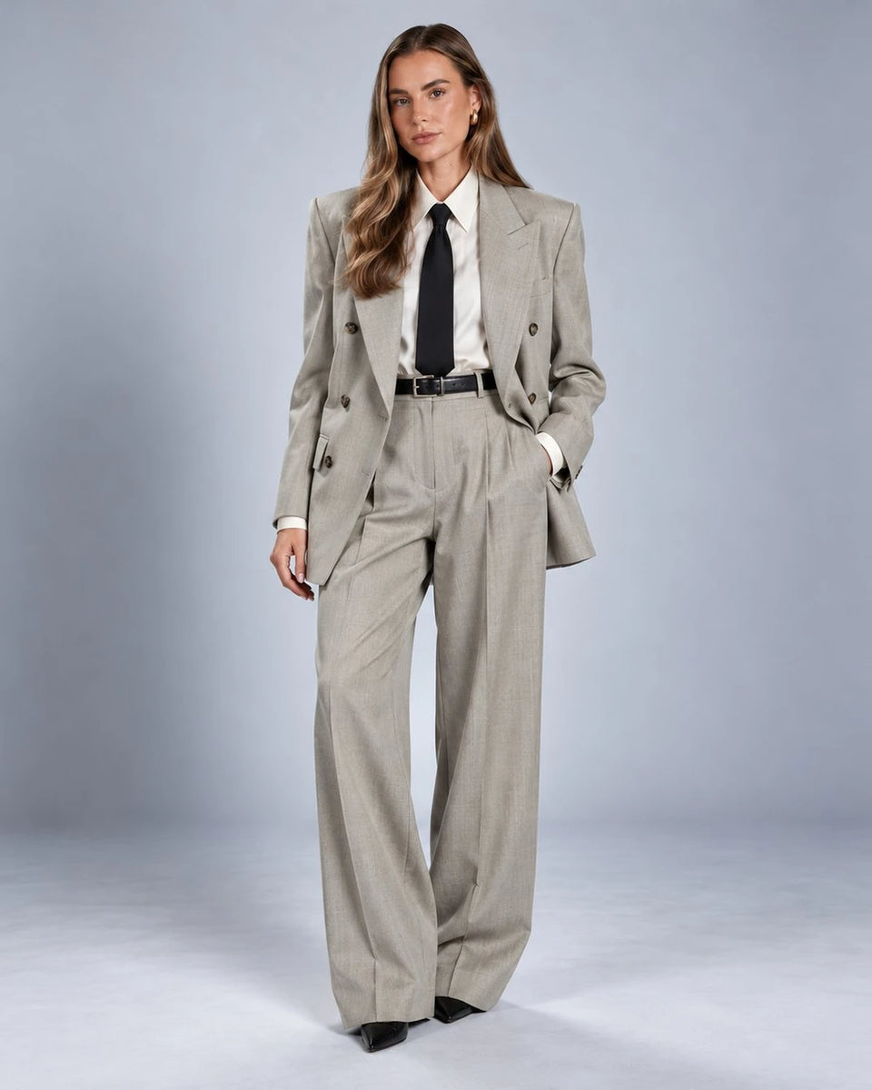 Women's Greige oversized Suit -  Suit Heritage