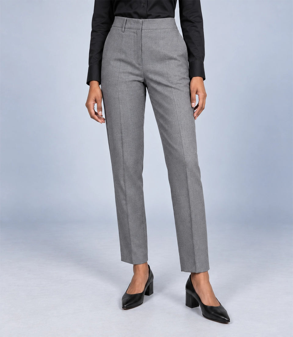 Women's Grey Wool Blend 2 Piece Suit Pant - Suit Heritage