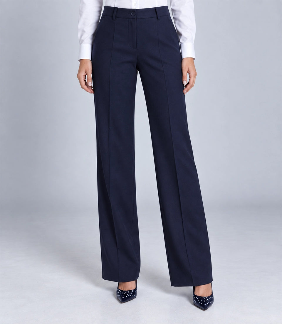 Women's Navy Blue 3 Piece Suit Pant - Suit Heritage