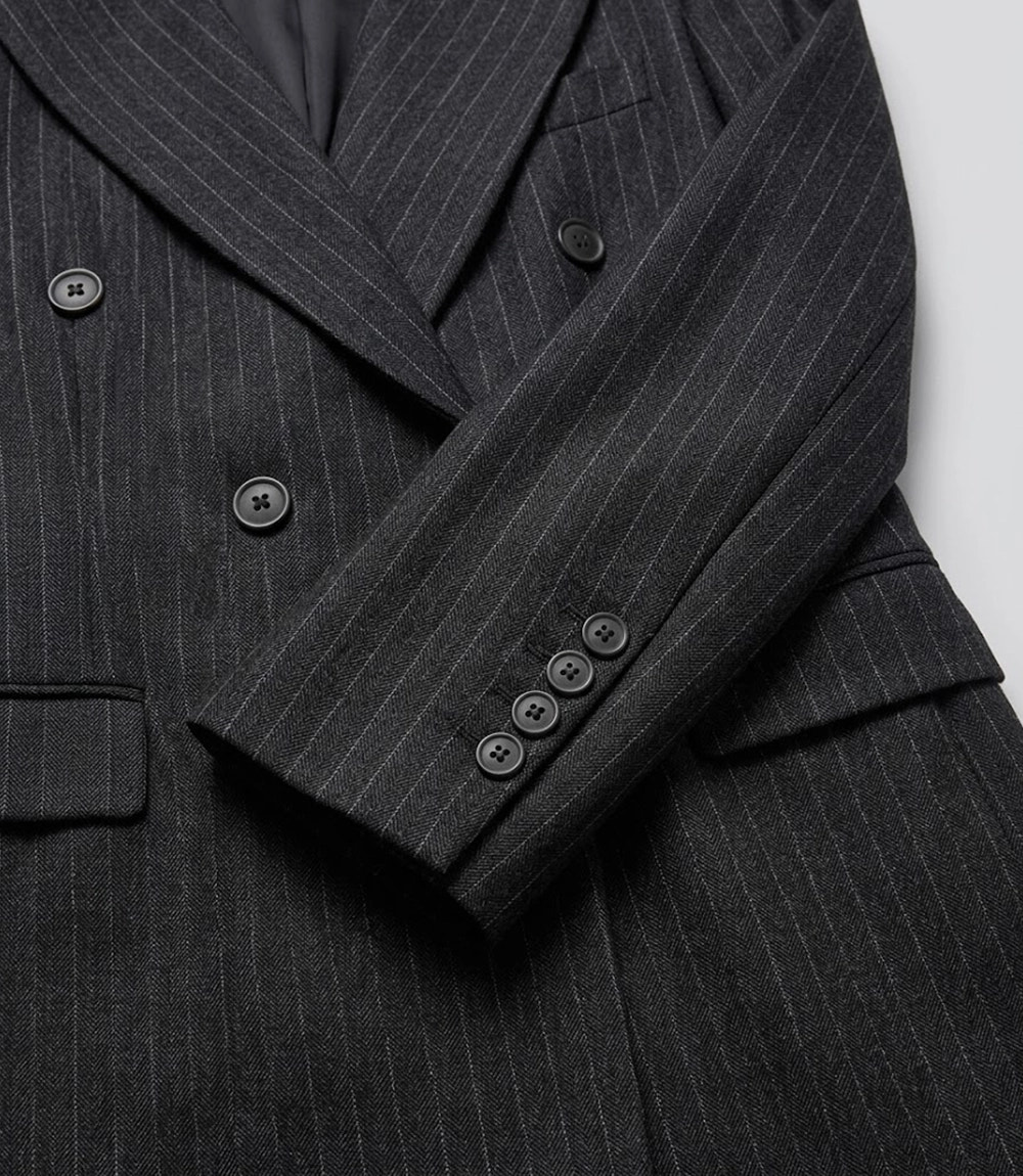 Women's Peaky Blinder Black Overcoat Blazer - Suit Heritage