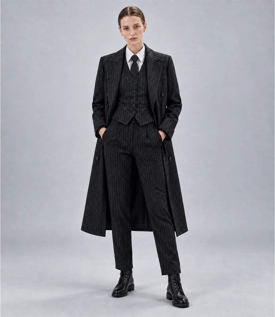 Women's Peaky Blinder Black Suit - Suit Heritage