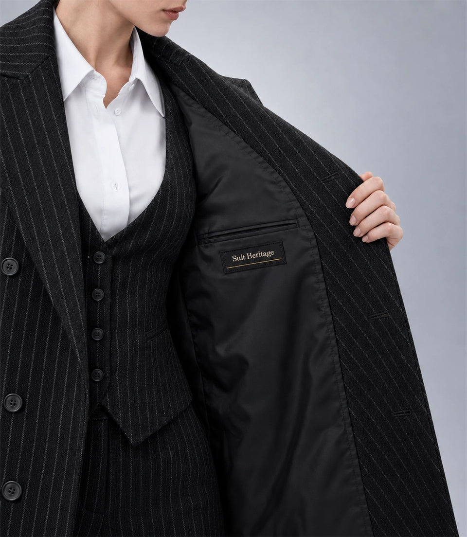 Women's Peaky Blinder Black Suit Inner - Suit Heritage