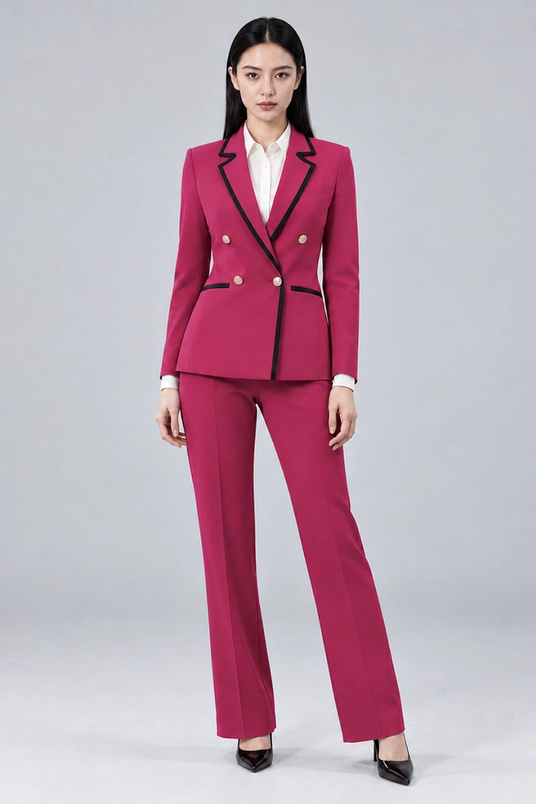 Women's Pink Double Breasted Tuxedo -  Suit Heritage