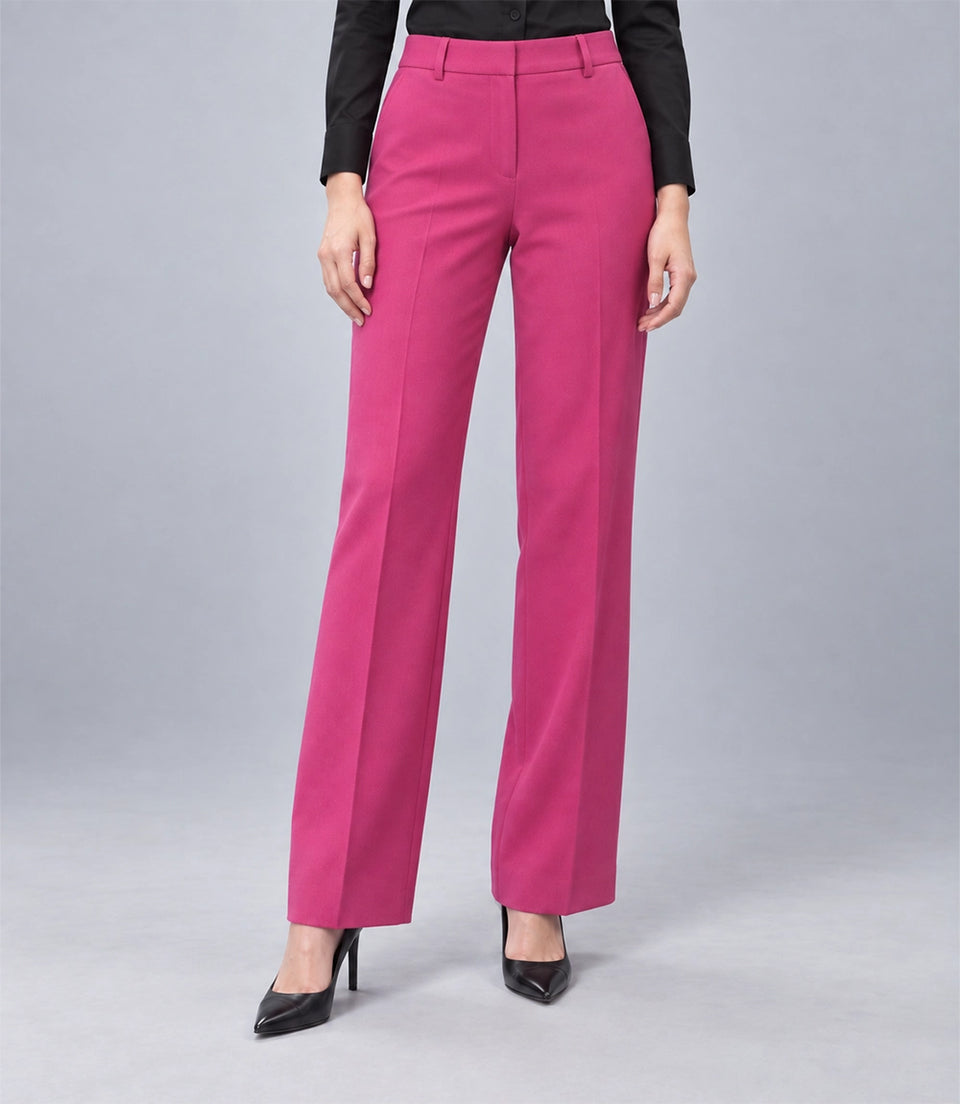 Women's Pink Wool Blend 2 Piece Suit Pant - Suit Heritage