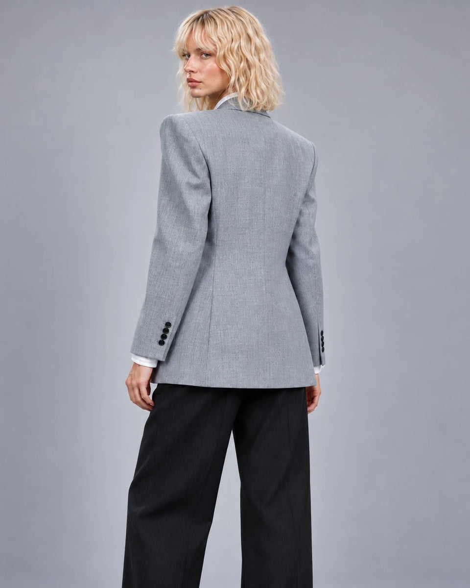Women's Powder Blue Relaxed Fit Suit Back -  Suit Heritage
