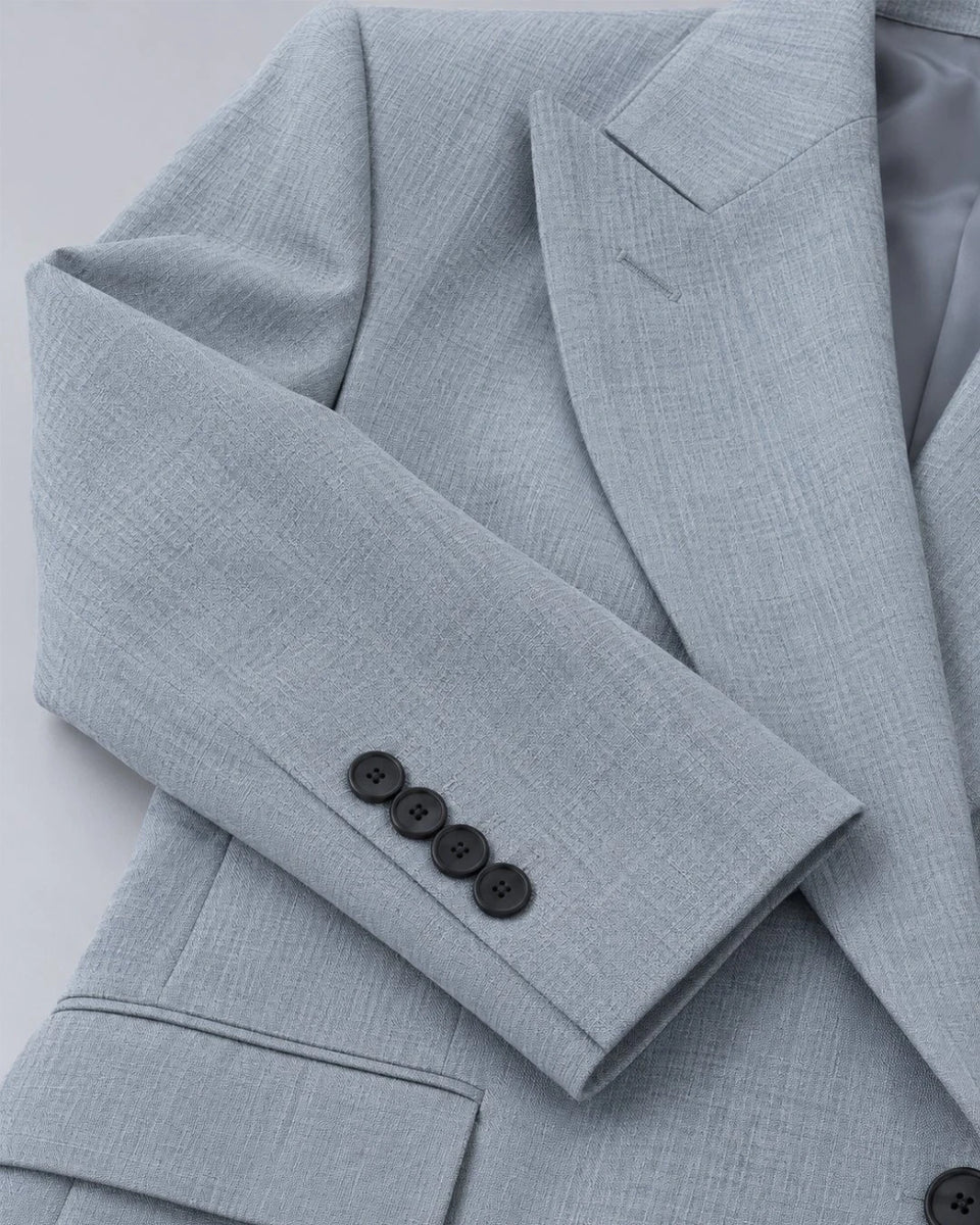 Women's Powder Blue Relaxed Fit Suit Fabric -  Suit Heritage