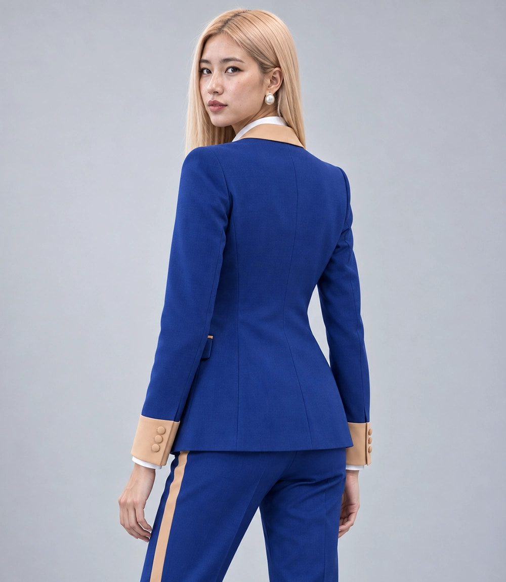 Women's Slim Fit Royal Blue Tuxedo Back -  Suit Heritage