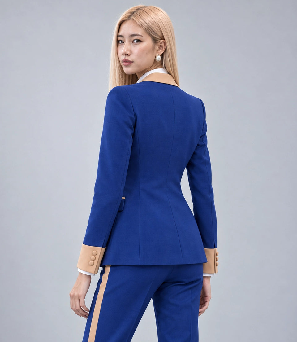 Women's Slim Fit Royal Blue Tuxedo Back -  Suit Heritage