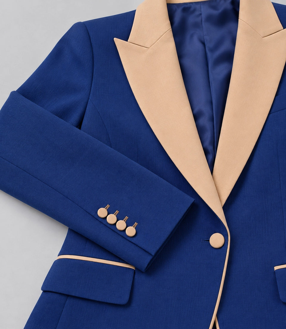 Women's Slim Fit Royal Blue Tuxedo Fabric -  Suit Heritage